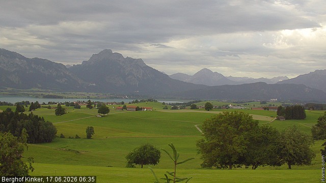 Archiv Foto Webcam Forggensee - Blick vom Berghof Kinker