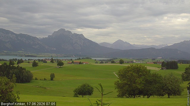 Archiv Foto Webcam Forggensee - Blick vom Berghof Kinker