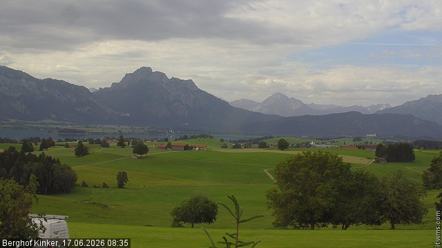 Archiv Foto Webcam Forggensee - Blick vom Berghof Kinker