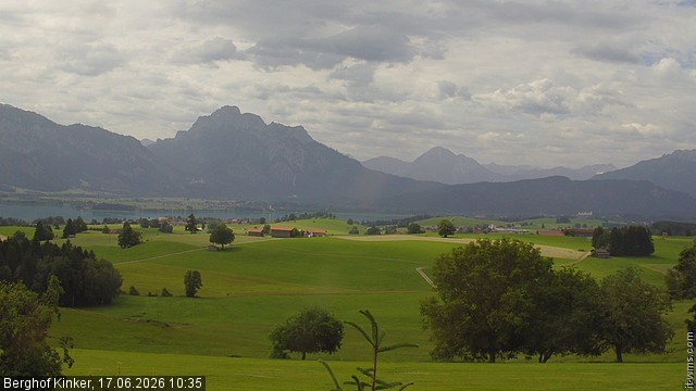 Archiv Foto Webcam Forggensee - Blick vom Berghof Kinker