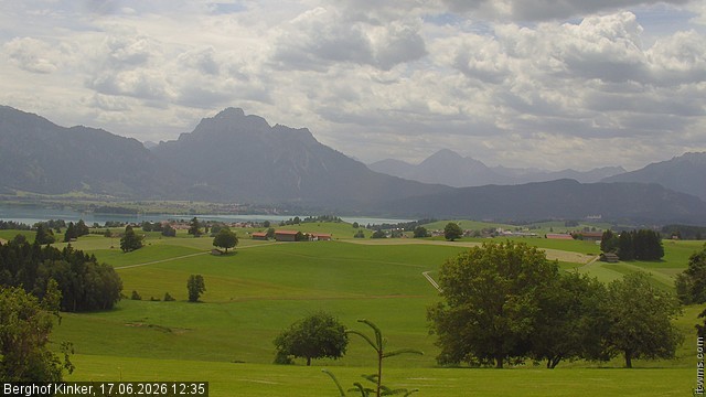 Archiv Foto Webcam Forggensee - Blick vom Berghof Kinker