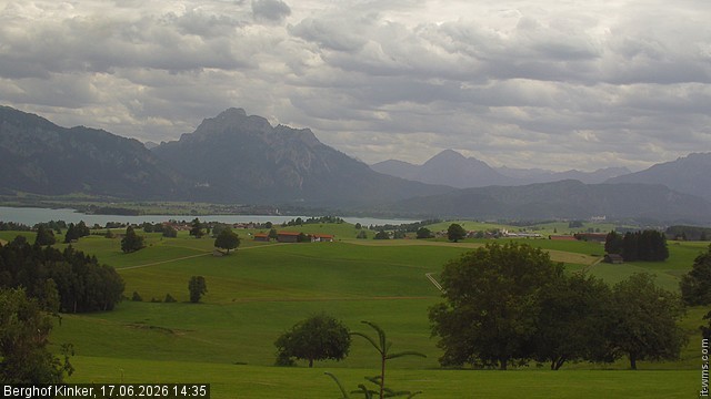 Archiv Foto Webcam Forggensee - Blick vom Berghof Kinker