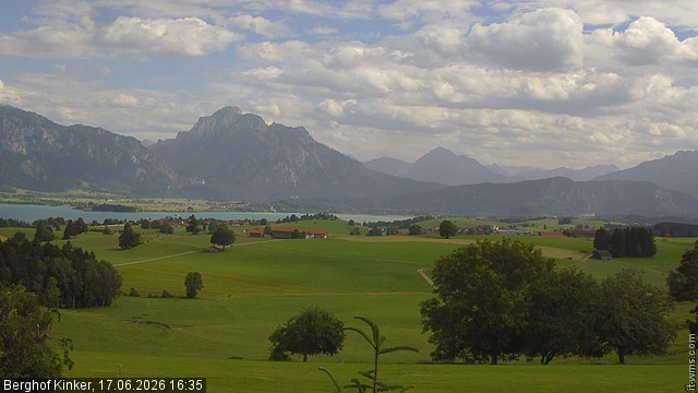 Archiv Foto Webcam Forggensee - Blick vom Berghof Kinker