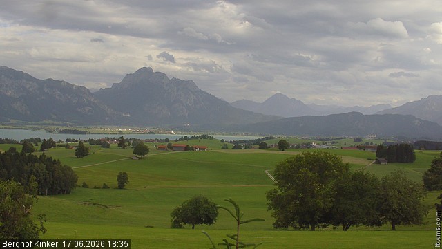 Archiv Foto Webcam Forggensee - Blick vom Berghof Kinker