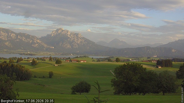 Archiv Foto Webcam Forggensee - Blick vom Berghof Kinker