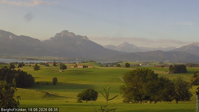Archiv Foto Webcam Forggensee - Blick vom Berghof Kinker
