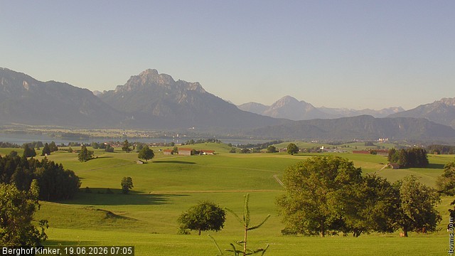 Archiv Foto Webcam Forggensee - Blick vom Berghof Kinker