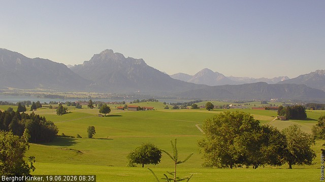 Archiv Foto Webcam Forggensee - Blick vom Berghof Kinker