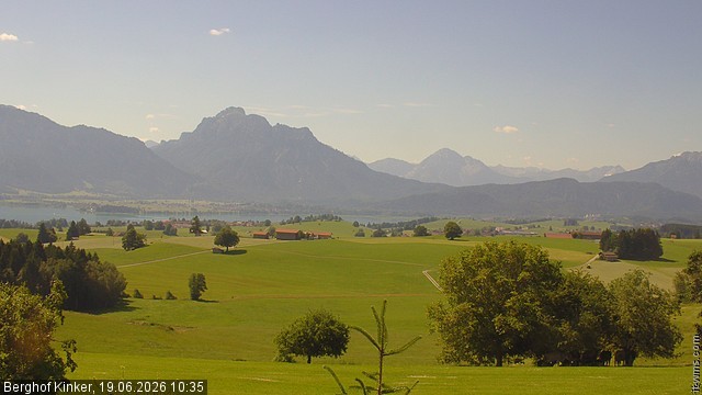 Archiv Foto Webcam Forggensee - Blick vom Berghof Kinker