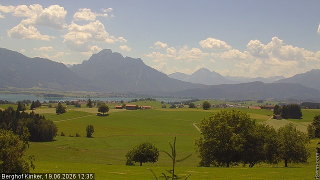 Archiv Foto Webcam Forggensee - Blick vom Berghof Kinker