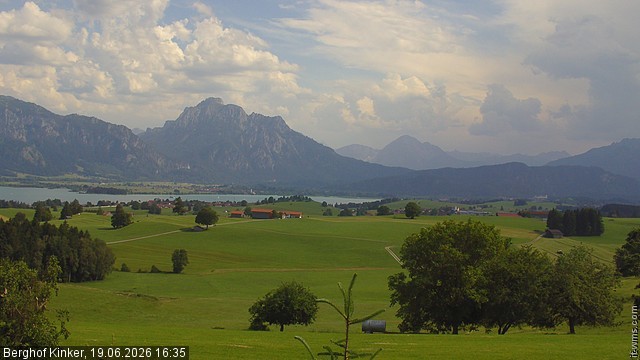 Archiv Foto Webcam Forggensee - Blick vom Berghof Kinker
