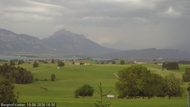 Archiv Foto Webcam Forggensee - Blick vom Berghof Kinker