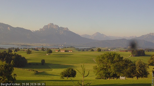Archiv Foto Webcam Forggensee - Blick vom Berghof Kinker