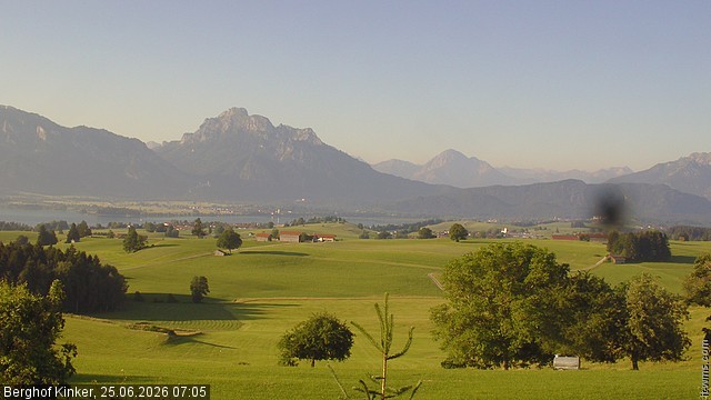 Archiv Foto Webcam Forggensee - Blick vom Berghof Kinker