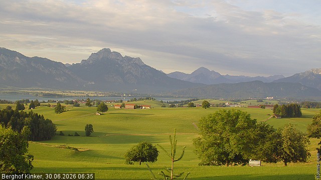 Archiv Foto Webcam Forggensee - Blick vom Berghof Kinker