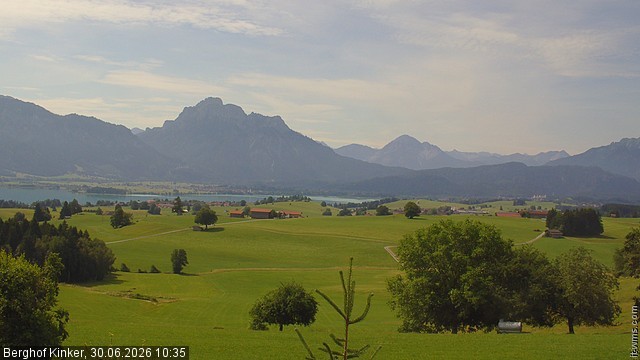 Archiv Foto Webcam Forggensee - Blick vom Berghof Kinker