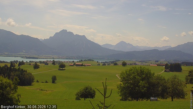 Archiv Foto Webcam Forggensee - Blick vom Berghof Kinker