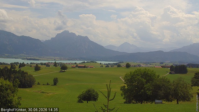 Archiv Foto Webcam Forggensee - Blick vom Berghof Kinker