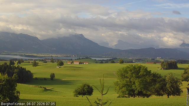 Archiv Foto Webcam Forggensee - Blick vom Berghof Kinker