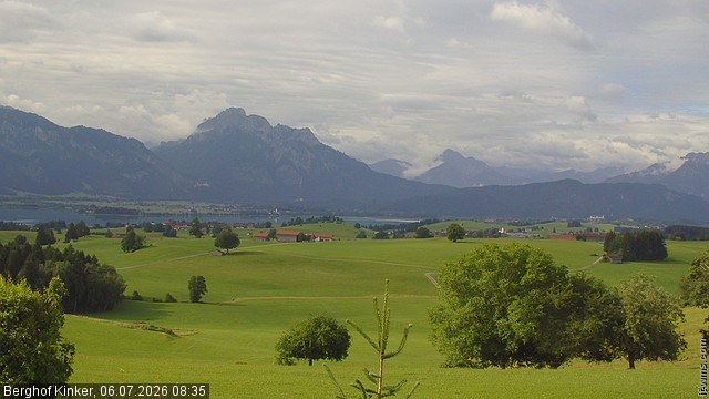 Archiv Foto Webcam Forggensee - Blick vom Berghof Kinker