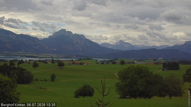 Archiv Foto Webcam Forggensee - Blick vom Berghof Kinker