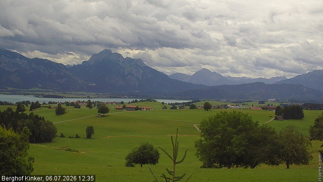 Archiv Foto Webcam Forggensee - Blick vom Berghof Kinker