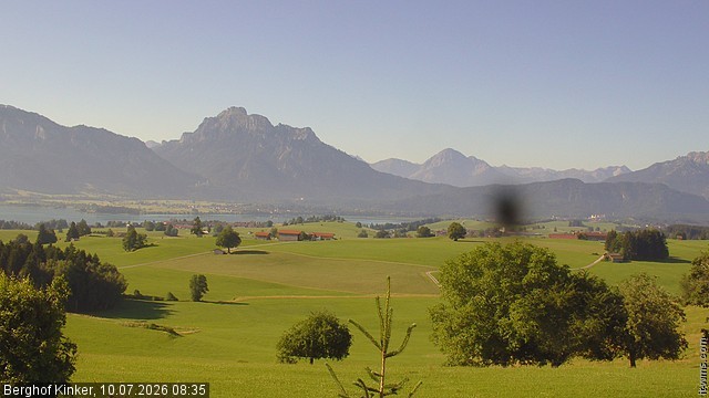 Archiv Foto Webcam Forggensee - Blick vom Berghof Kinker