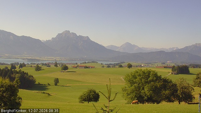 Archiv Foto Webcam Forggensee - Blick vom Berghof Kinker