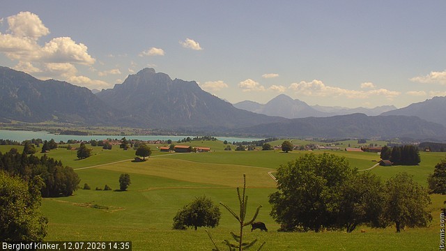 Archiv Foto Webcam Forggensee - Blick vom Berghof Kinker