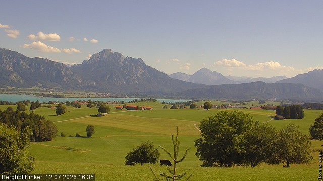 Archiv Foto Webcam Forggensee - Blick vom Berghof Kinker