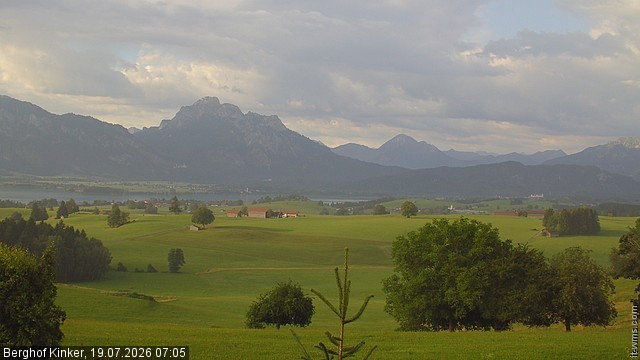 Archiv Foto Webcam Forggensee - Blick vom Berghof Kinker