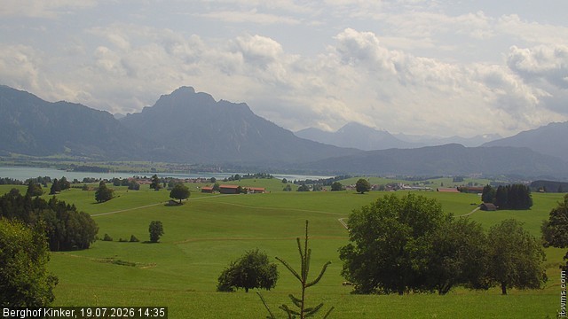 Archiv Foto Webcam Forggensee - Blick vom Berghof Kinker