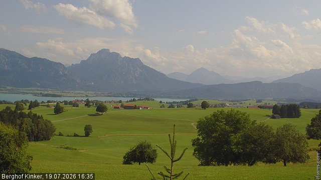 Archiv Foto Webcam Forggensee - Blick vom Berghof Kinker