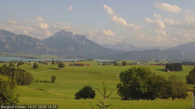 Archiv Foto Webcam Forggensee - Blick vom Berghof Kinker