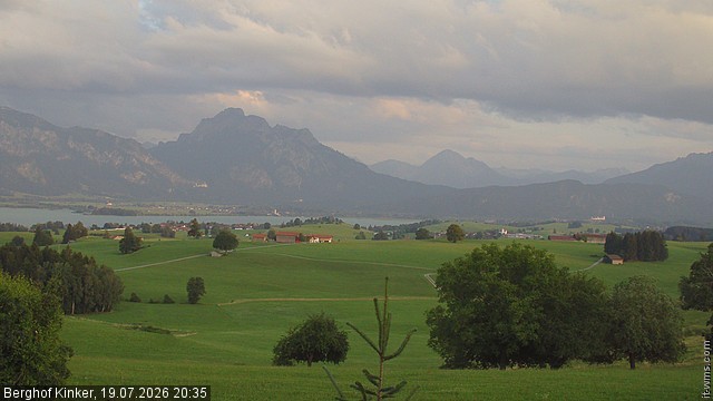 Archiv Foto Webcam Forggensee - Blick vom Berghof Kinker