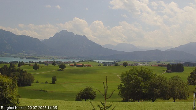Archived image Webcam Lake Forggen - View from vacation home Kinker