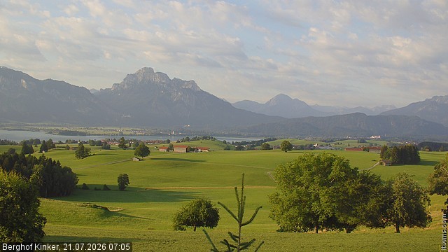 Archived image Webcam Lake Forggen - View from vacation home Kinker