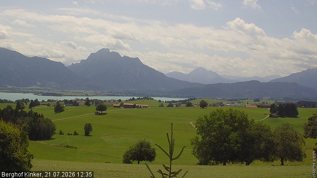 Archiv Foto Webcam Forggensee - Blick vom Berghof Kinker