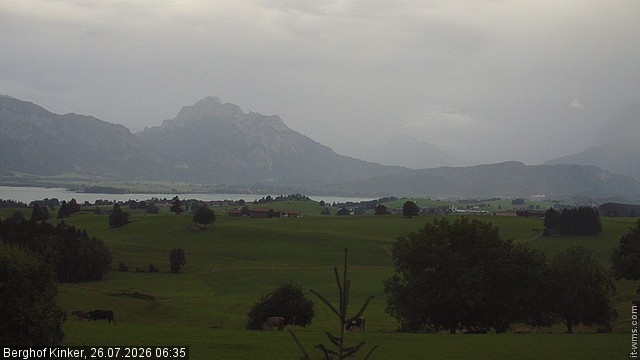 Archiv Foto Webcam Forggensee - Blick vom Berghof Kinker