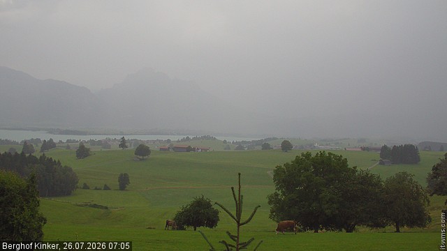 Archiv Foto Webcam Forggensee - Blick vom Berghof Kinker