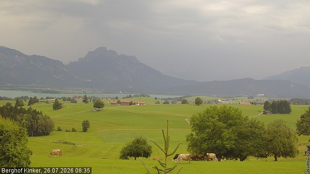 Archiv Foto Webcam Forggensee - Blick vom Berghof Kinker