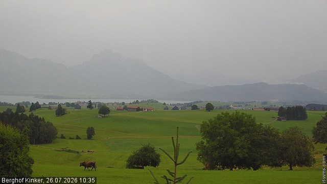 Archiv Foto Webcam Forggensee - Blick vom Berghof Kinker