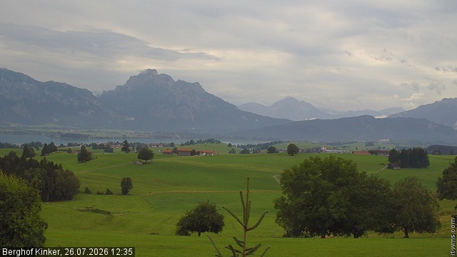 Archiv Foto Webcam Forggensee - Blick vom Berghof Kinker