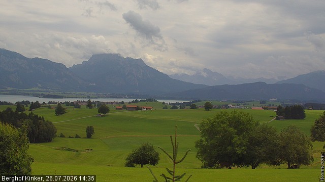 Archiv Foto Webcam Forggensee - Blick vom Berghof Kinker