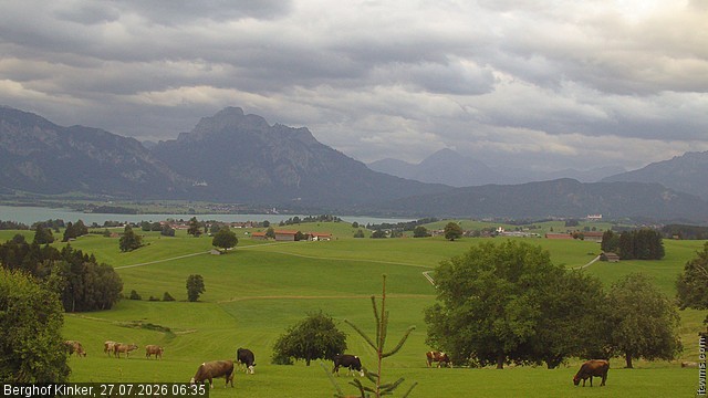 Archiv Foto Webcam Forggensee - Blick vom Berghof Kinker