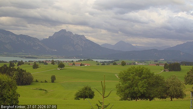 Archiv Foto Webcam Forggensee - Blick vom Berghof Kinker
