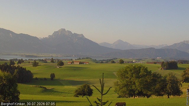 Archiv Foto Webcam Forggensee - Blick vom Berghof Kinker