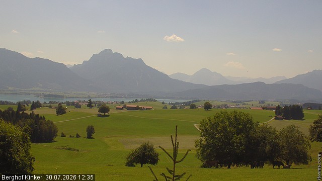 Archiv Foto Webcam Forggensee - Blick vom Berghof Kinker