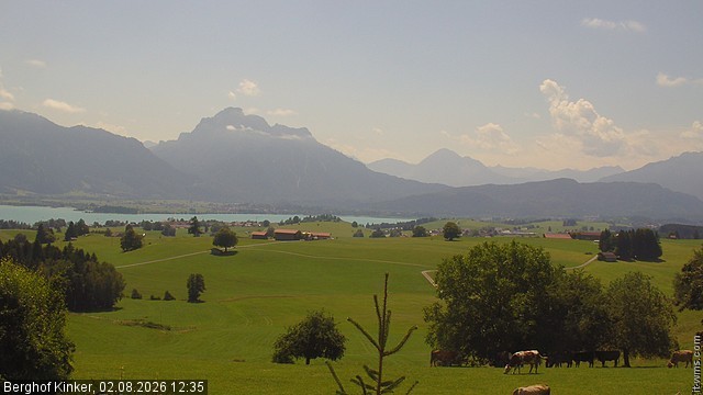 Archiv Foto Webcam Forggensee - Blick vom Berghof Kinker