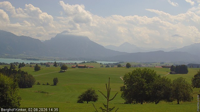 Archiv Foto Webcam Forggensee - Blick vom Berghof Kinker